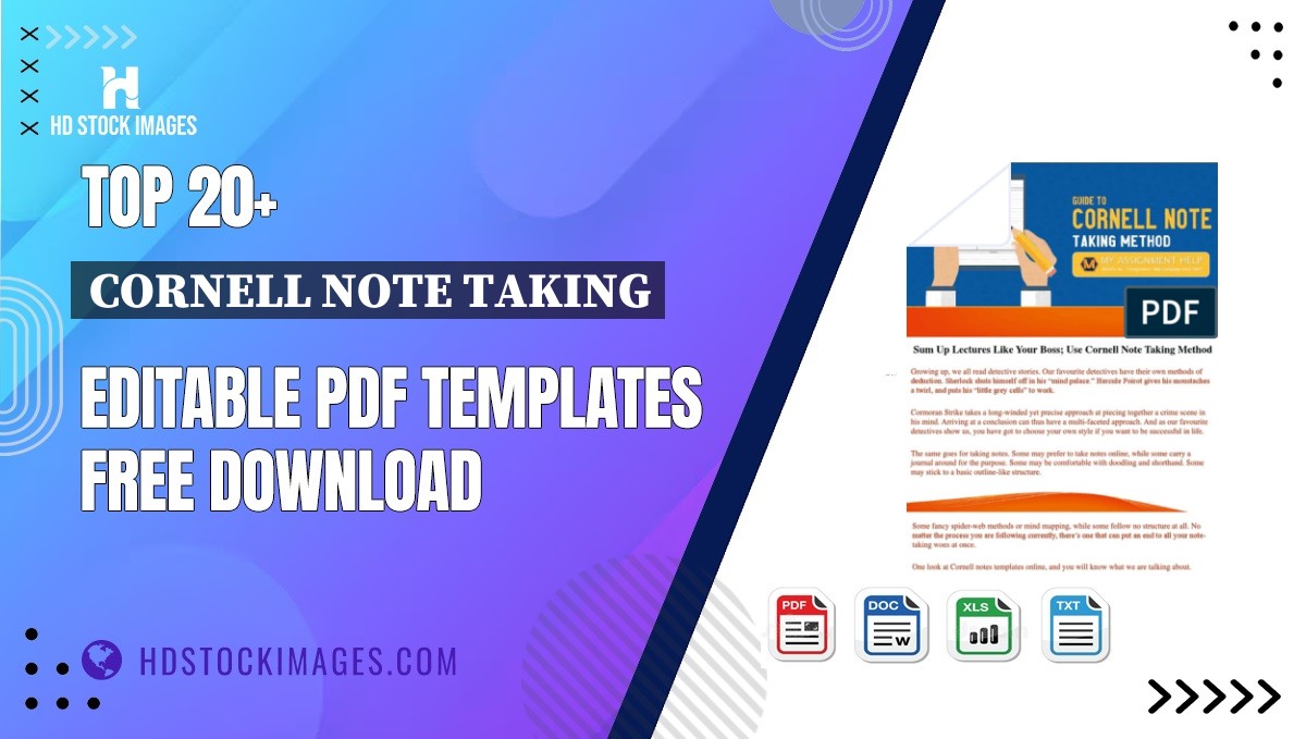 Top 20+ Cornell Note Taking Editable PDF Templates Free Download