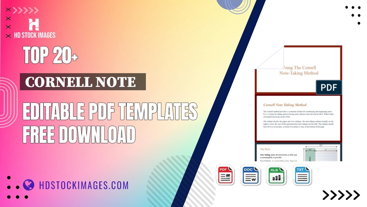 Top 20+ Cornell Note   Editable PDF Templates Free Download