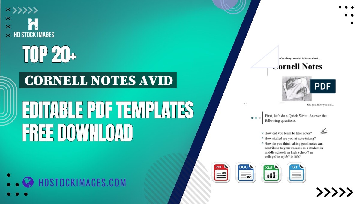 Top 20+ Cornell Notes Avid Editable PDF Templates Free Download