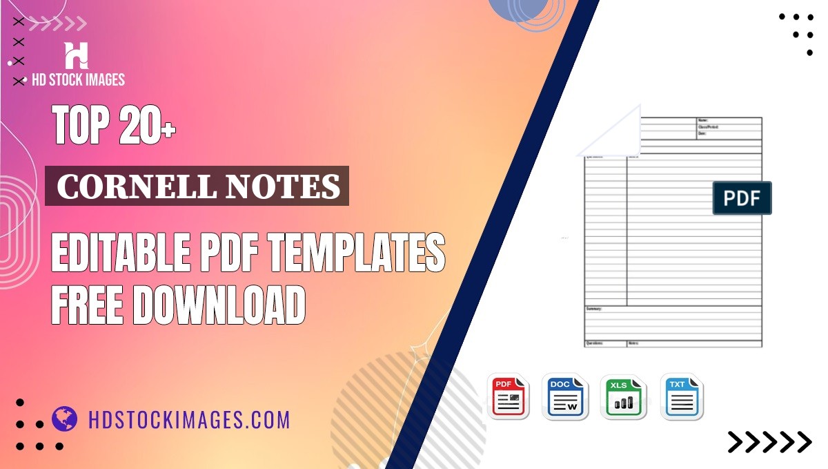 Top 20+ Cornell Notes Editable PDF Templates Free Download