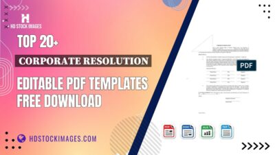 Top 20+ Corporate Resolution Editable PDF Templates Free Download