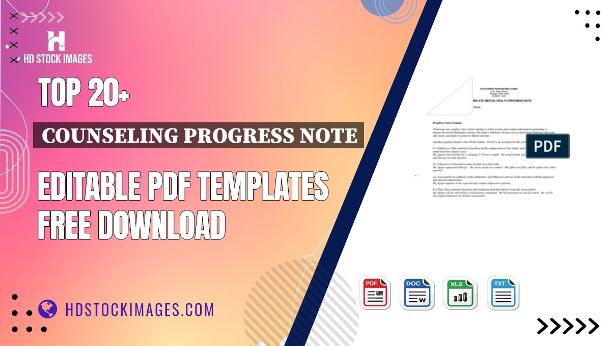 Top 20+ Counseling Progress Note Editable PDF Templates Free Download