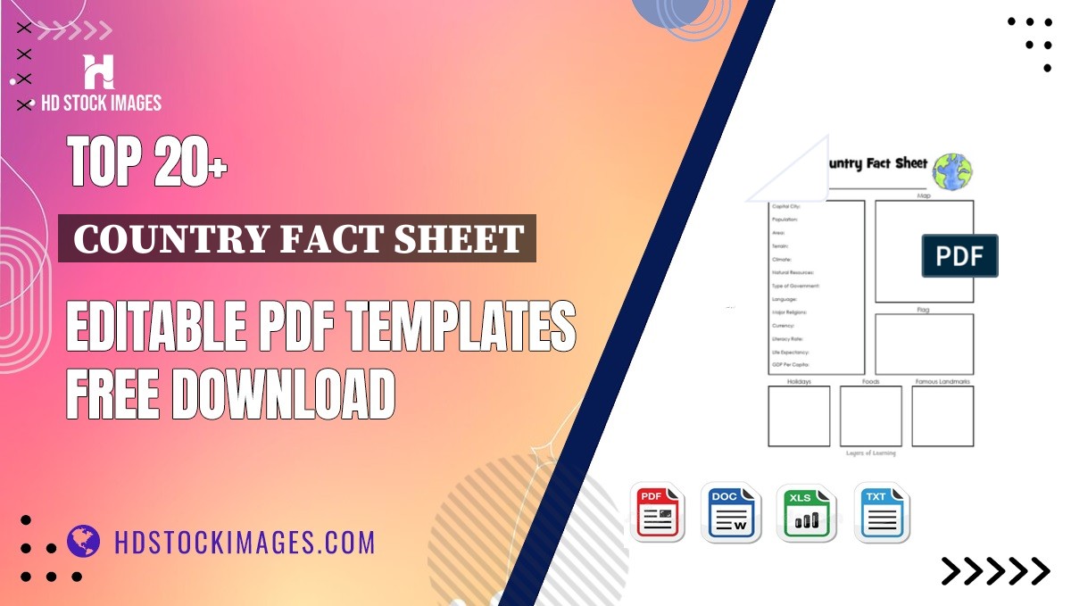 Top 20+ Country Fact Sheet Editable PDF Templates Free Download