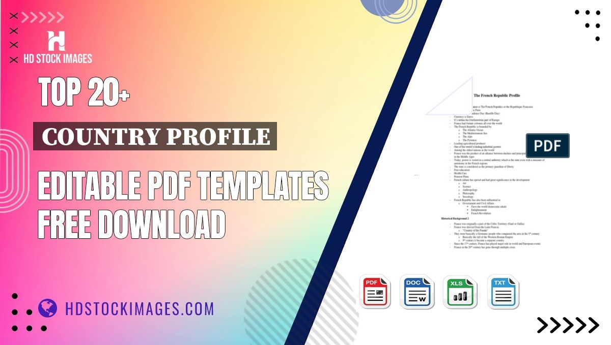 Top 20+ Country Profile Editable PDF Templates Free Download