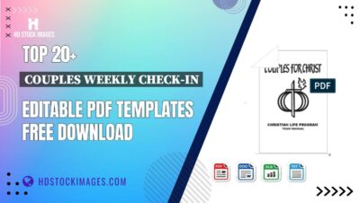 Top 20+ Couples Weekly Check-in Editable PDF Templates Free Download