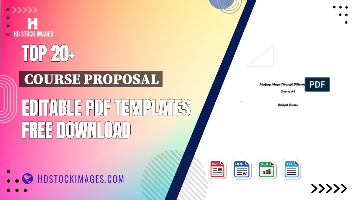 Top 20+ Course Proposal Editable PDF Templates Free Download