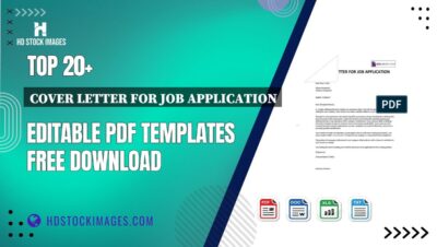 Top 20+ Cover Letter For Job Application Editable PDF Templates Free Download