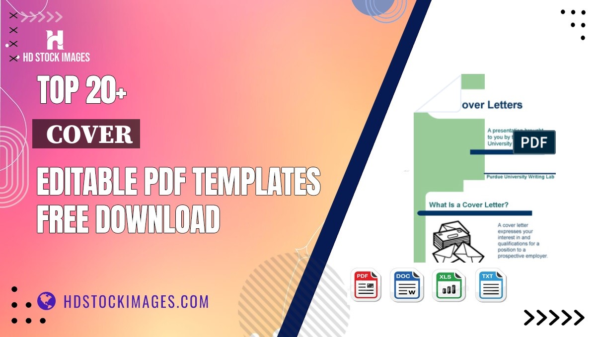 Top 20+  Cover Editable PDF Templates Free Download