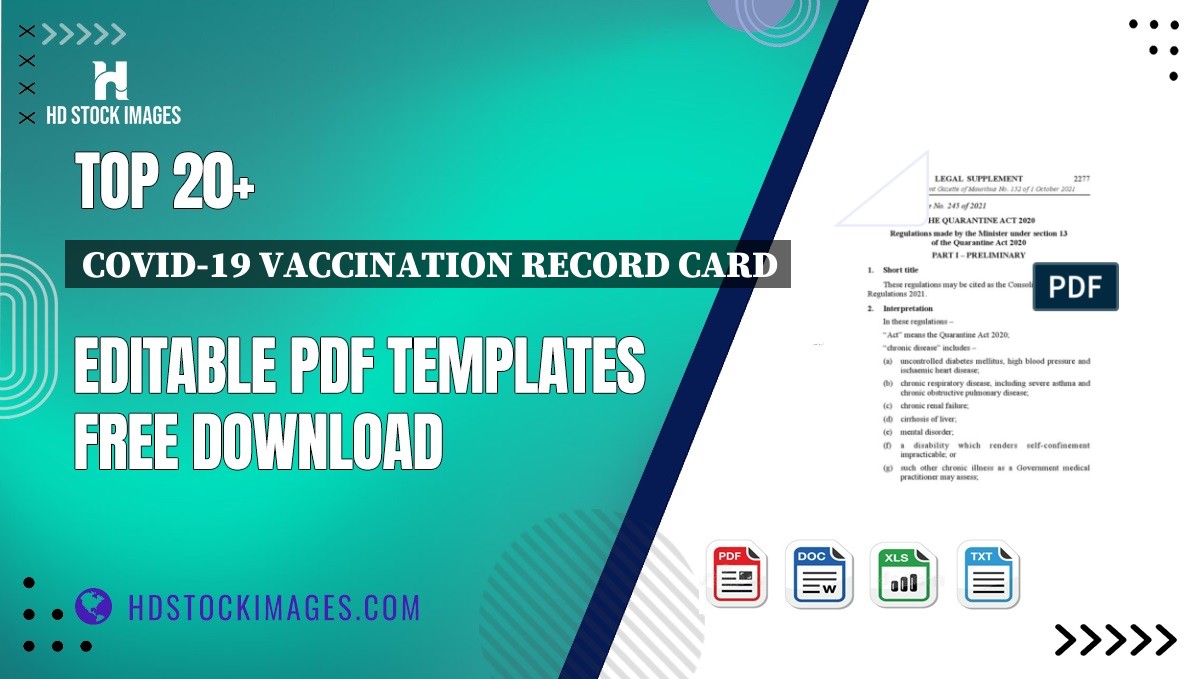 Top 20+ Covid-19 Vaccination Record Card Editable PDF Templates Free Download