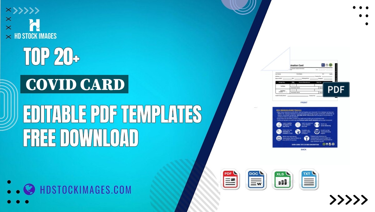 Top 20+ Covid Card Editable PDF Templates Free Download