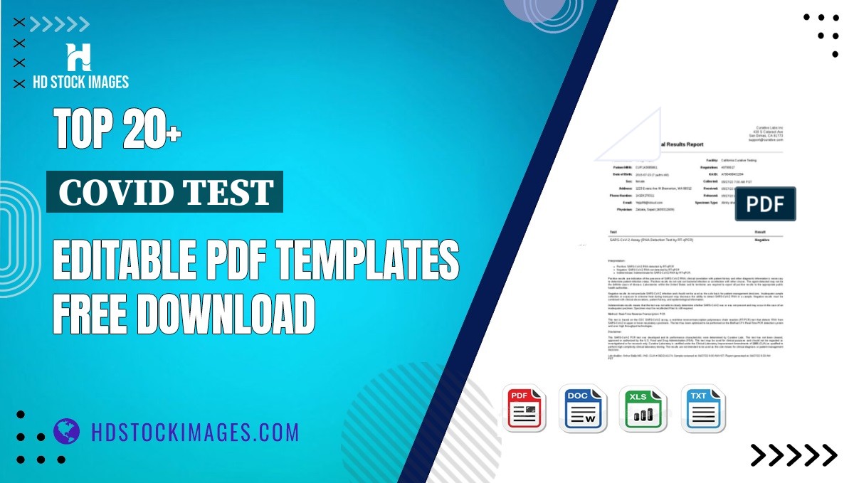 Top 20+ Covid Test Editable PDF Templates Free Download