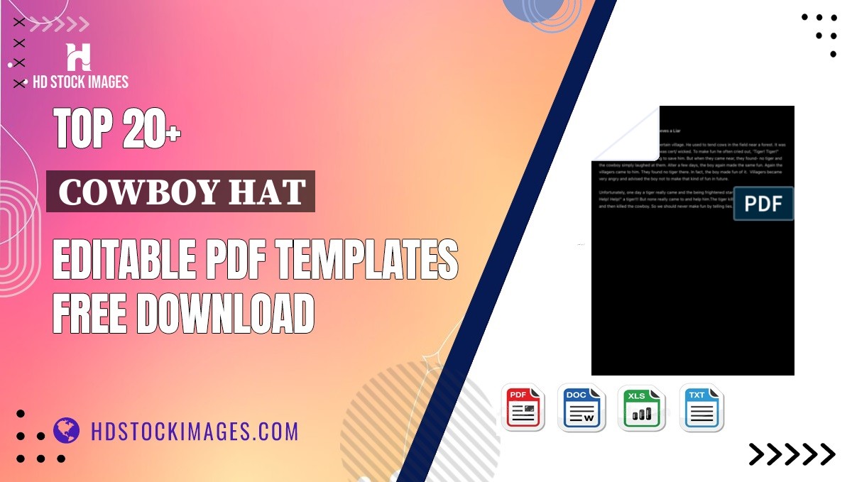 Top 20+ Cowboy Hat Editable PDF Templates Free Download