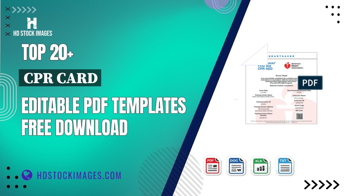 Top 20+ Cpr Card Editable PDF Templates Free Download