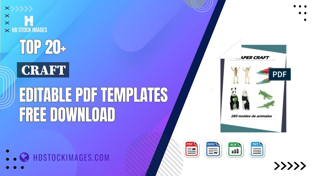 Top 20+ Craft Editable PDF Templates Free Download