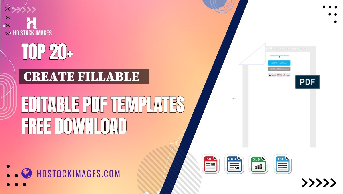 Top 20+ Create Fillable   Editable PDF Templates Free Download