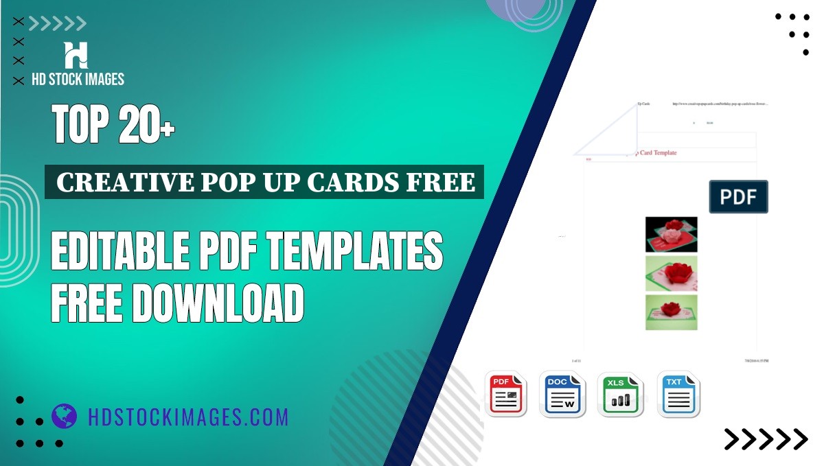 Top 20+ Creative Pop Up Cards Free Editable PDF Templates Free Download