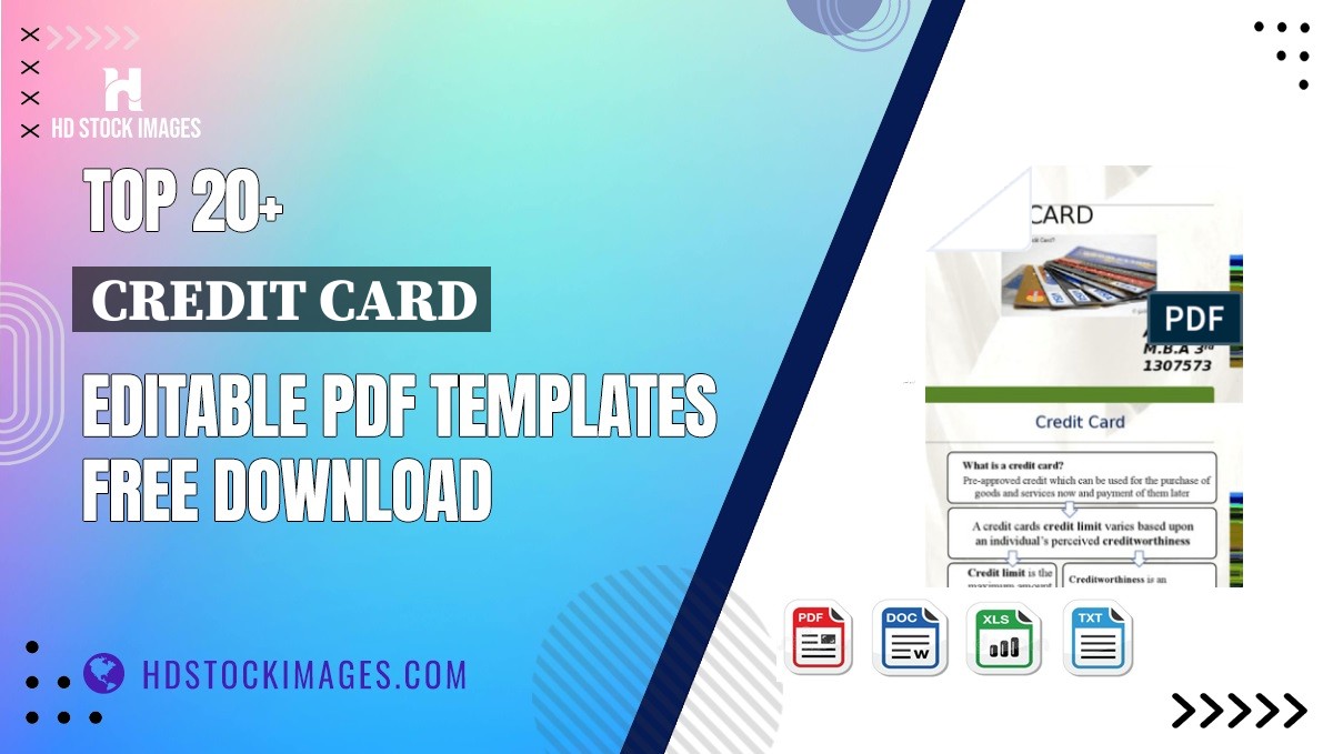 Top 20+ Credit Card Editable PDF Templates Free Download