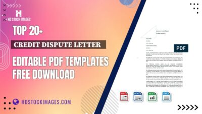 Top 20+ Credit Dispute Letter   Editable PDF Templates Free Download