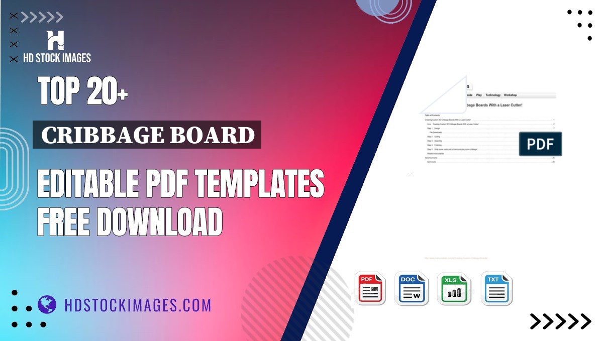 Top 20+ Cribbage Board Editable PDF Templates Free Download