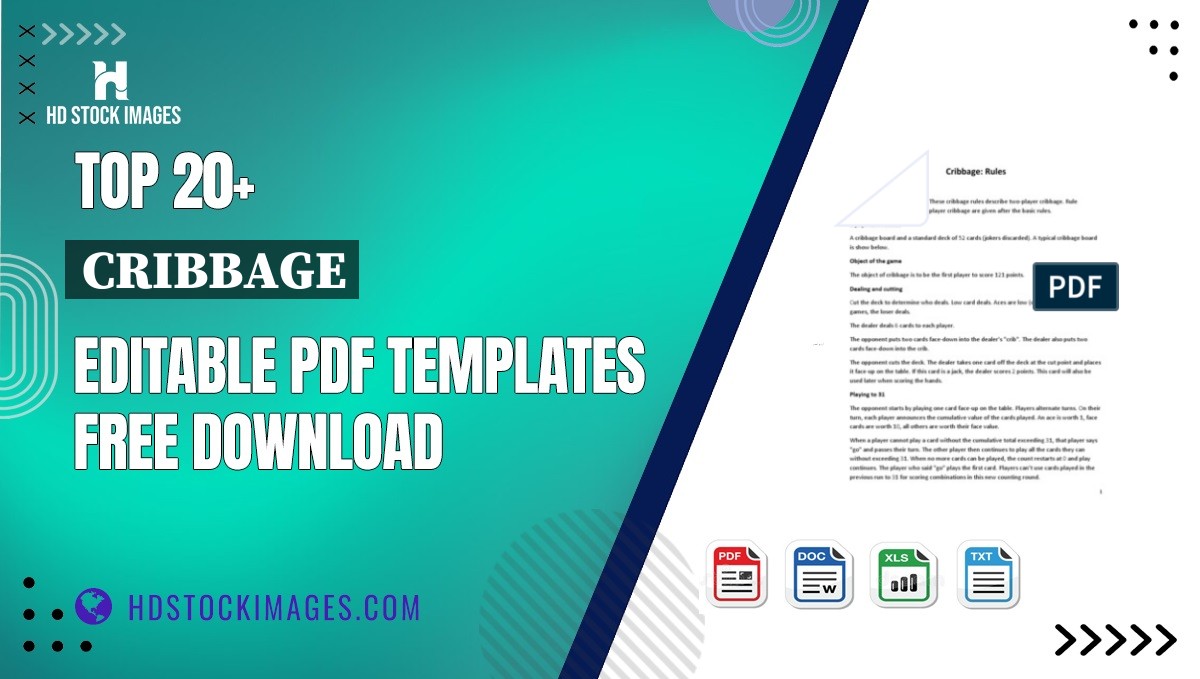 Top 20+ Cribbage Editable PDF Templates Free Download