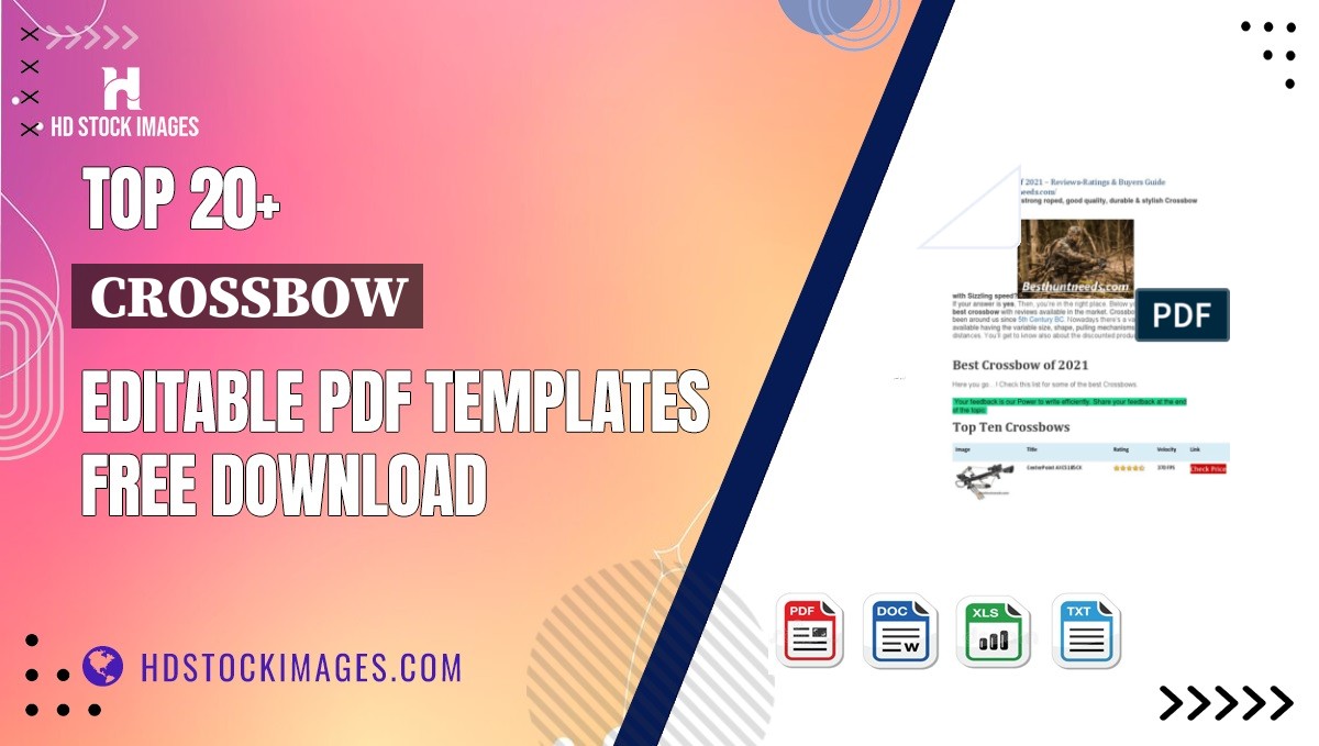 Top 20+ Crossbow Editable PDF Templates Free Download