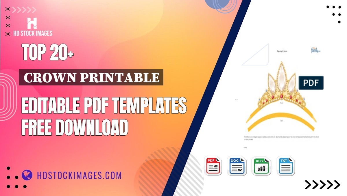 Top 20+ Crown Printable Editable PDF Templates Free Download