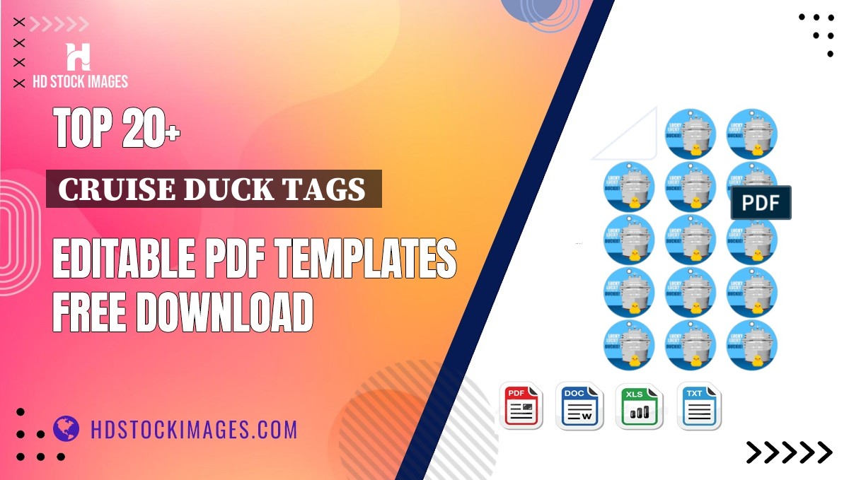 Top 20+ Cruise Duck Tags  Editable PDF Templates Free Download