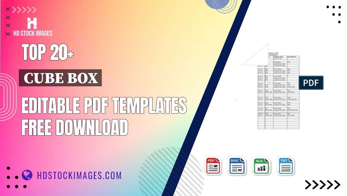 Top 20+ Cube Box Editable PDF Templates Free Download