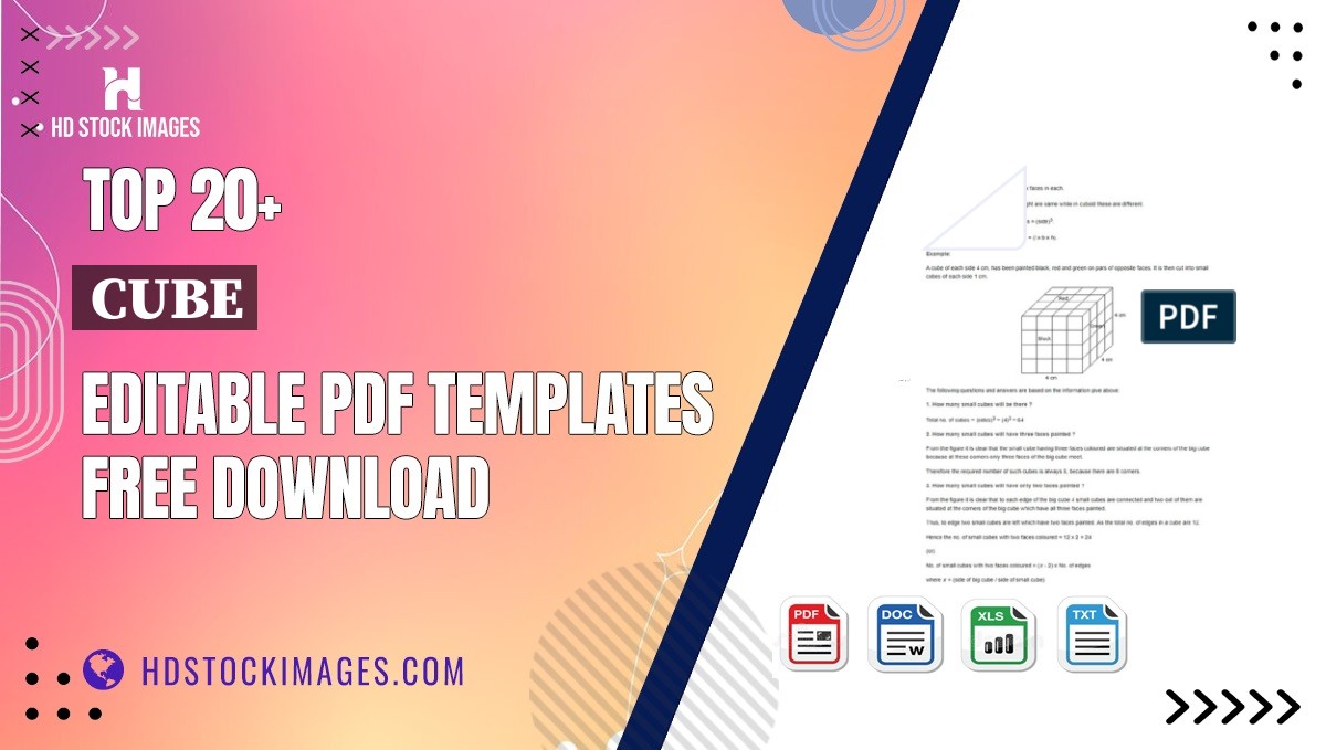 Top 20+ Cube Editable PDF Templates Free Download