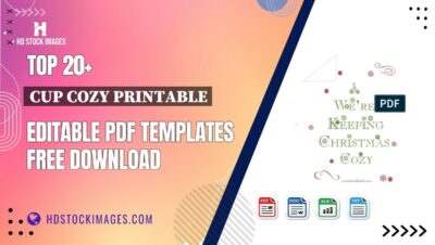 Top 20+ Cup Cozy Printable Editable PDF Templates Free Download