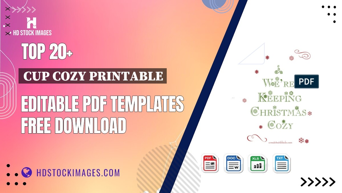 Top 20+ Cup Cozy Printable Editable PDF Templates Free Download