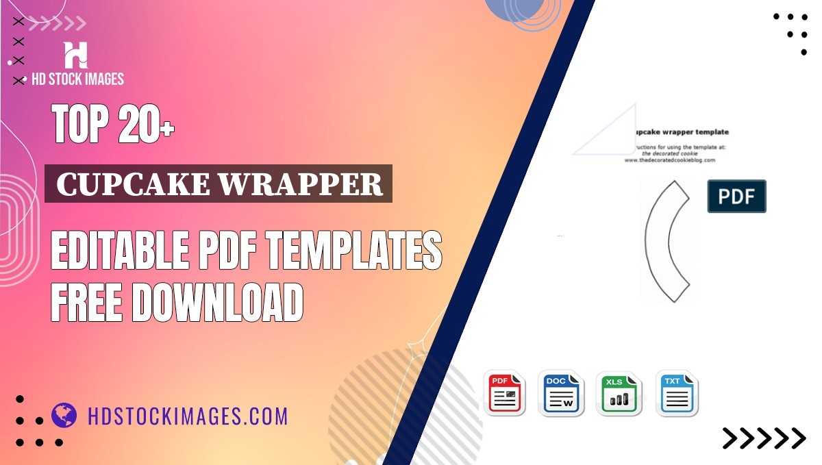 Top 20+ Cupcake Wrapper Editable PDF Templates Free Download