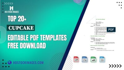 Top 20+ Cupcake Editable PDF Templates Free Download