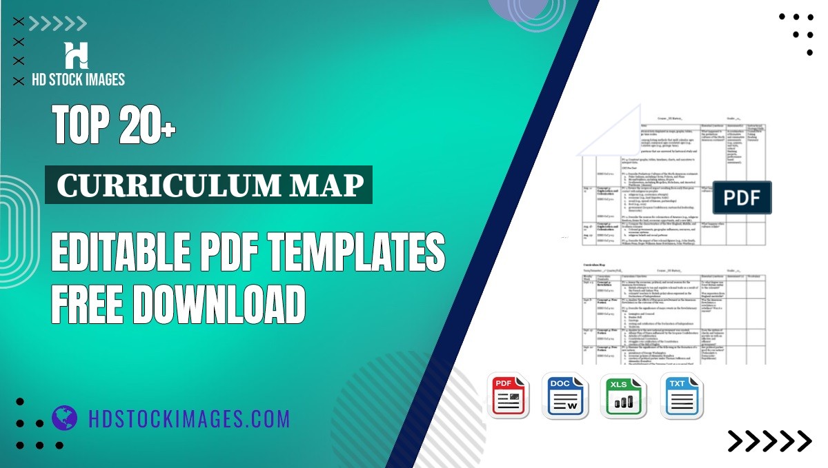 Top 20+ Curriculum Map Editable PDF Templates Free Download