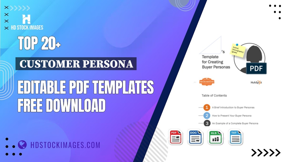 Top 20+ Customer Persona Editable PDF Templates Free Download