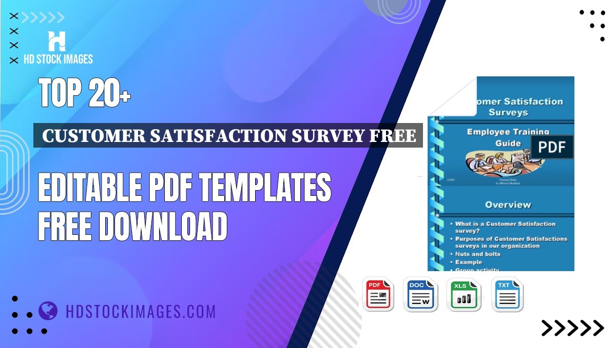 Top 20+ Customer Satisfaction Survey Free Editable PDF Templates Free Download