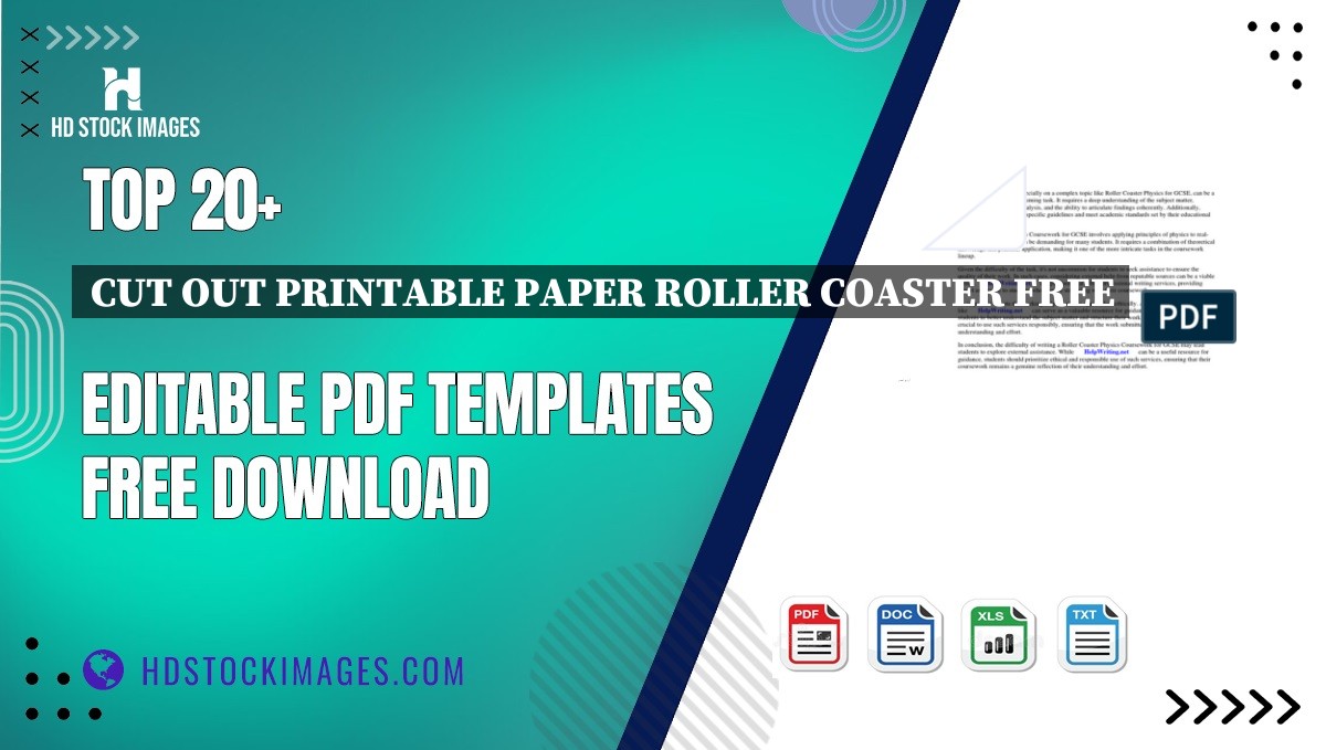 Top 20+ Cut Out Printable Paper Roller Coaster Free Editable PDF Templates Free Download