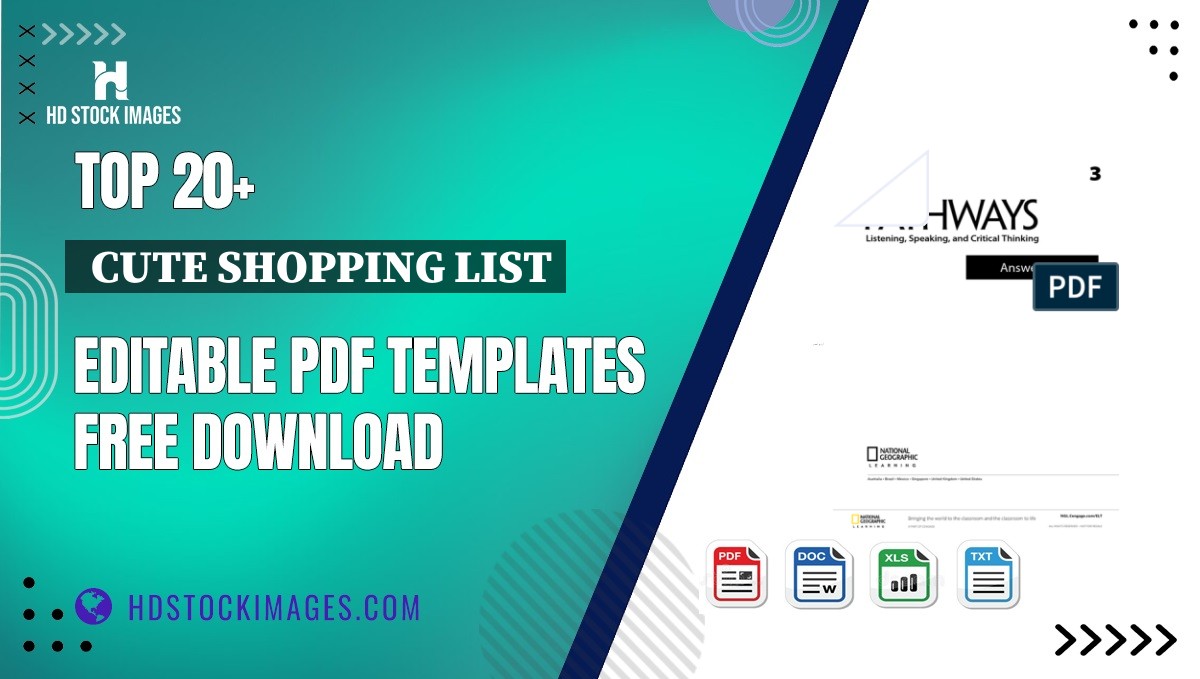 Top 20+  Cute Shopping List Editable PDF Templates Free Download