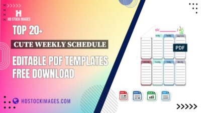 Top 20+ Cute Weekly Schedule Editable PDF Templates Free Download