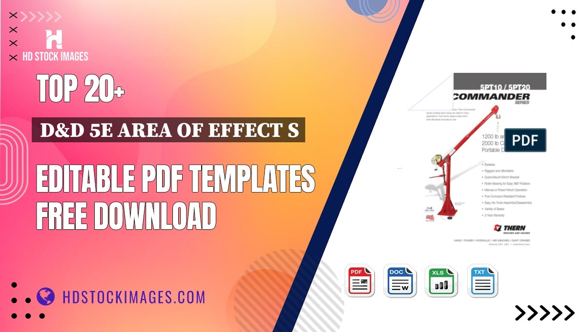 Top 20+ D&d 5e Area Of Effect S Editable PDF Templates Free Download