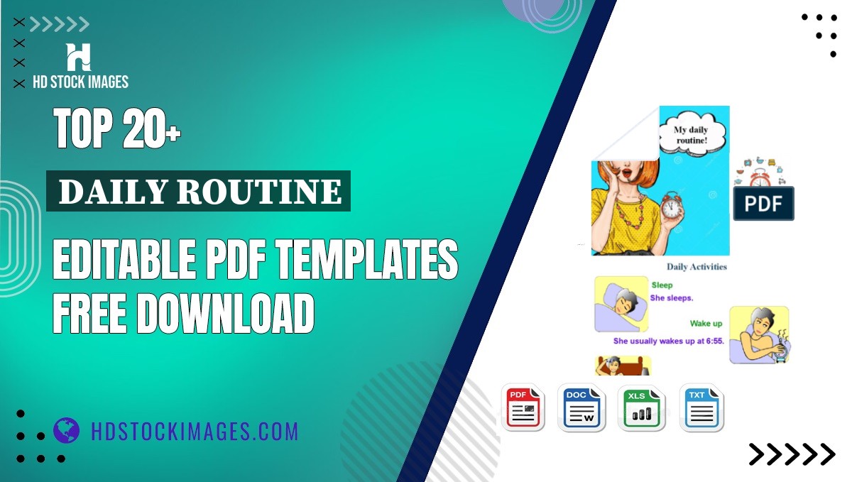 Top 20+ Daily Routine Editable PDF Templates Free Download