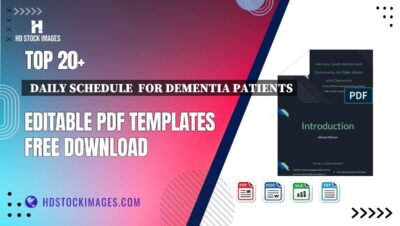 Top 20+  Daily Schedule  For Dementia Patients Editable PDF Templates Free Download