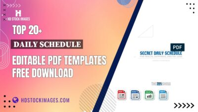 Top 20+ Daily Schedule Editable PDF Templates Free Download