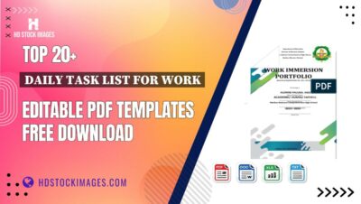 Top 20+ Daily Task List For Work Editable PDF Templates Free Download