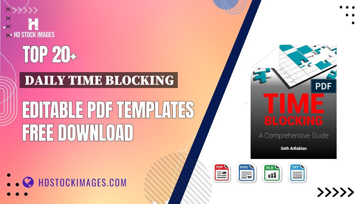 Top 20+ Daily Time Blocking Editable PDF Templates Free Download