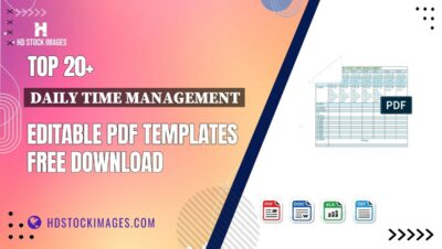 Top 20+ Daily Time Management Editable PDF Templates Free Download