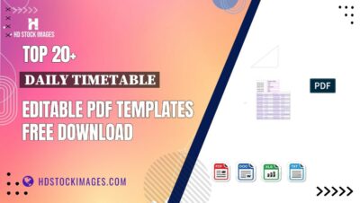 Top 20+ Daily Timetable Editable PDF Templates Free Download