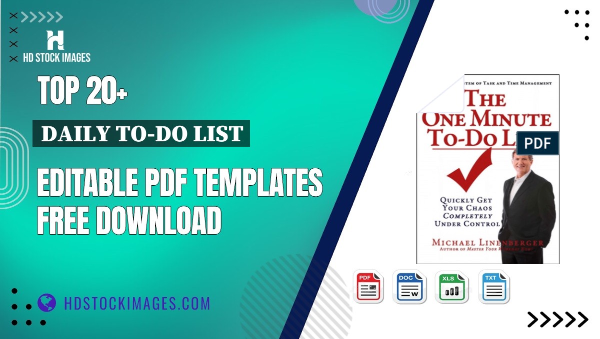 Top 20+ Daily To-do List Editable PDF Templates Free Download