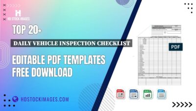 Top 20+ Daily Vehicle Inspection Checklist Editable PDF Templates Free Download