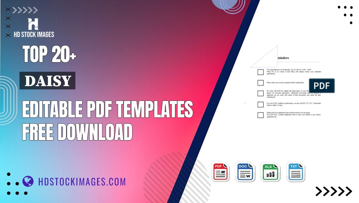 Top 20+ Daisy Editable PDF Templates Free Download